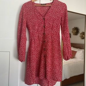 Miss Selfridge Red Floral Dress